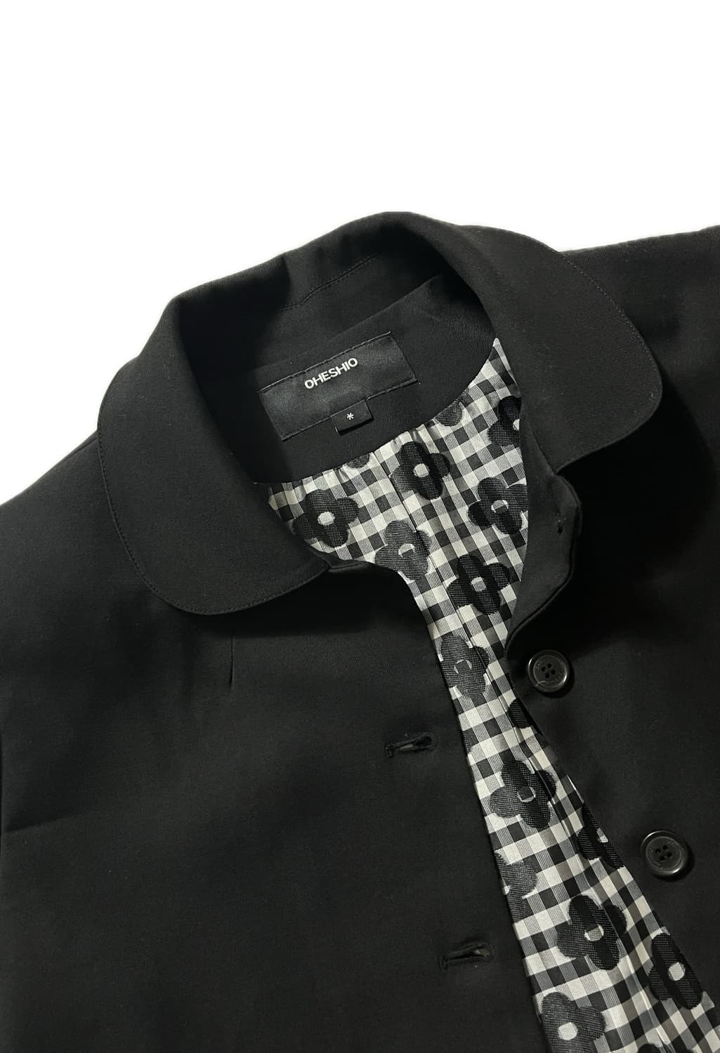 oheshio ROUND FRILL JACKET, BLACK OHESHIO ROUND FRILL JACKET