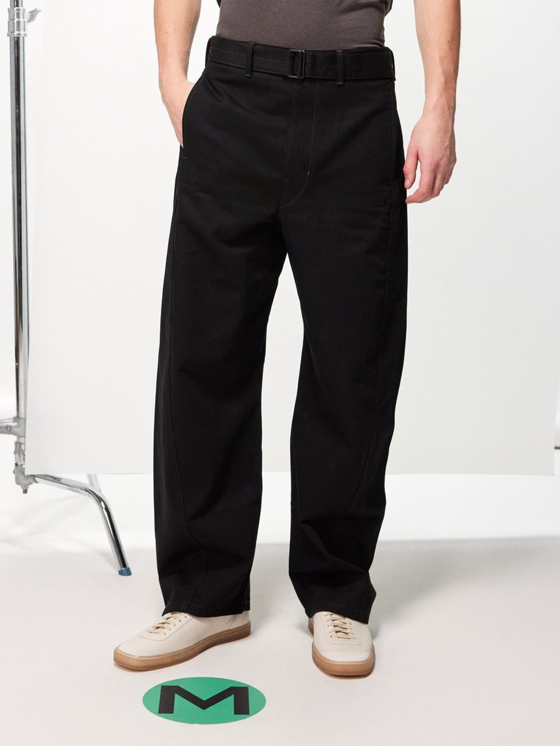 simpleproject WOOL TWISTED BELTED PANTS スーツ simpleproject WOOL