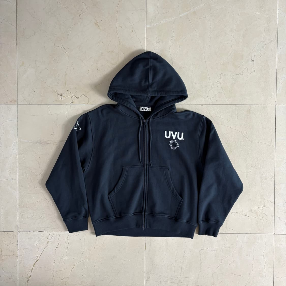 UVU Paris 25 Zipped Hoodie Ink Blue | 후루츠패밀리