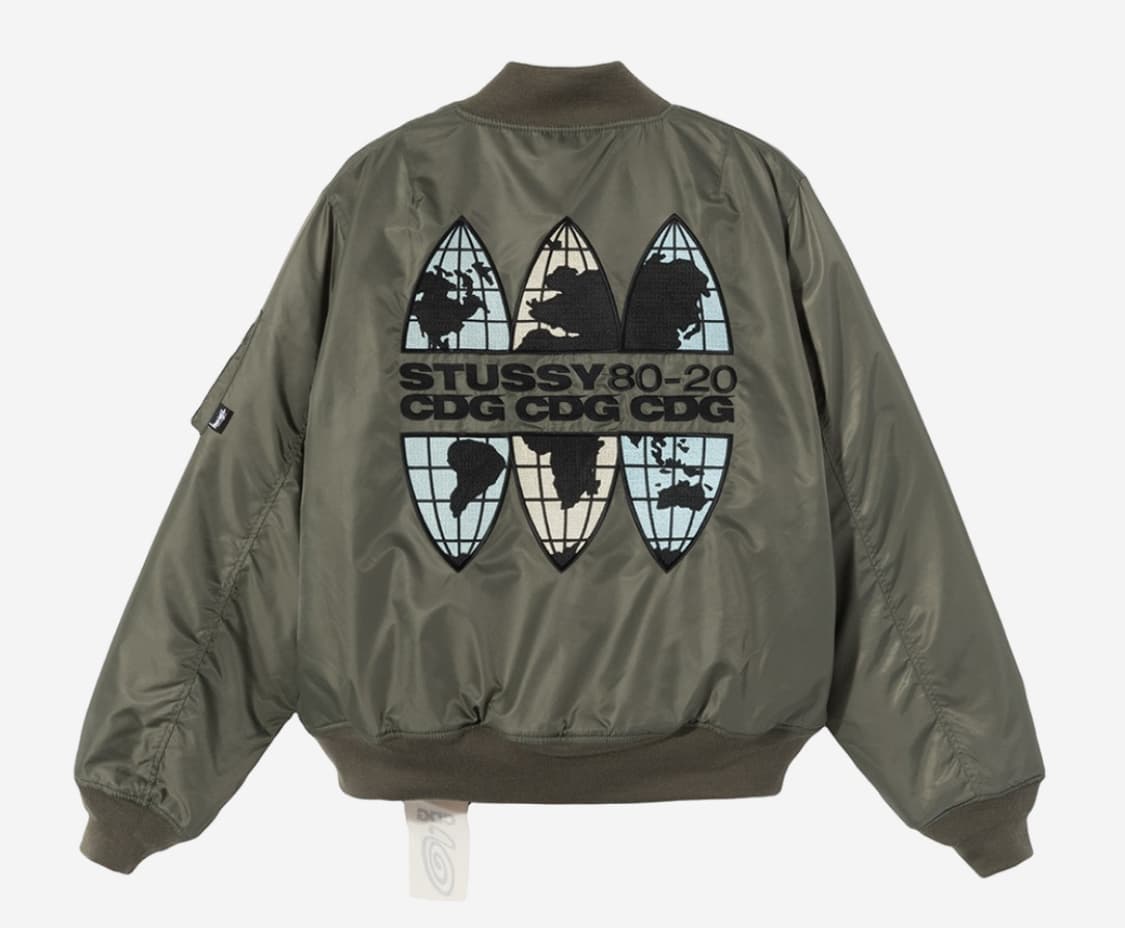 Stussy x CDG MA-1 Jacket Olive | 후루츠패밀리