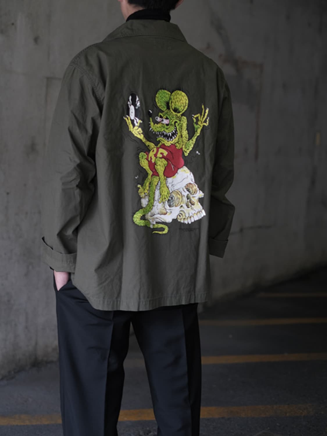 WACKO MARIA (ワコマリア) ×RAT FINK ARMY SHIRT ラットフィンク WACKO MARIA (ワコマリア) ×RAT FINK ARMY SHIRT ラットフィンク