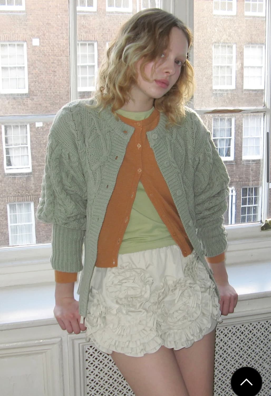 시눈 (SINOON) Rose frill mini skirt - s | 후루츠패밀리