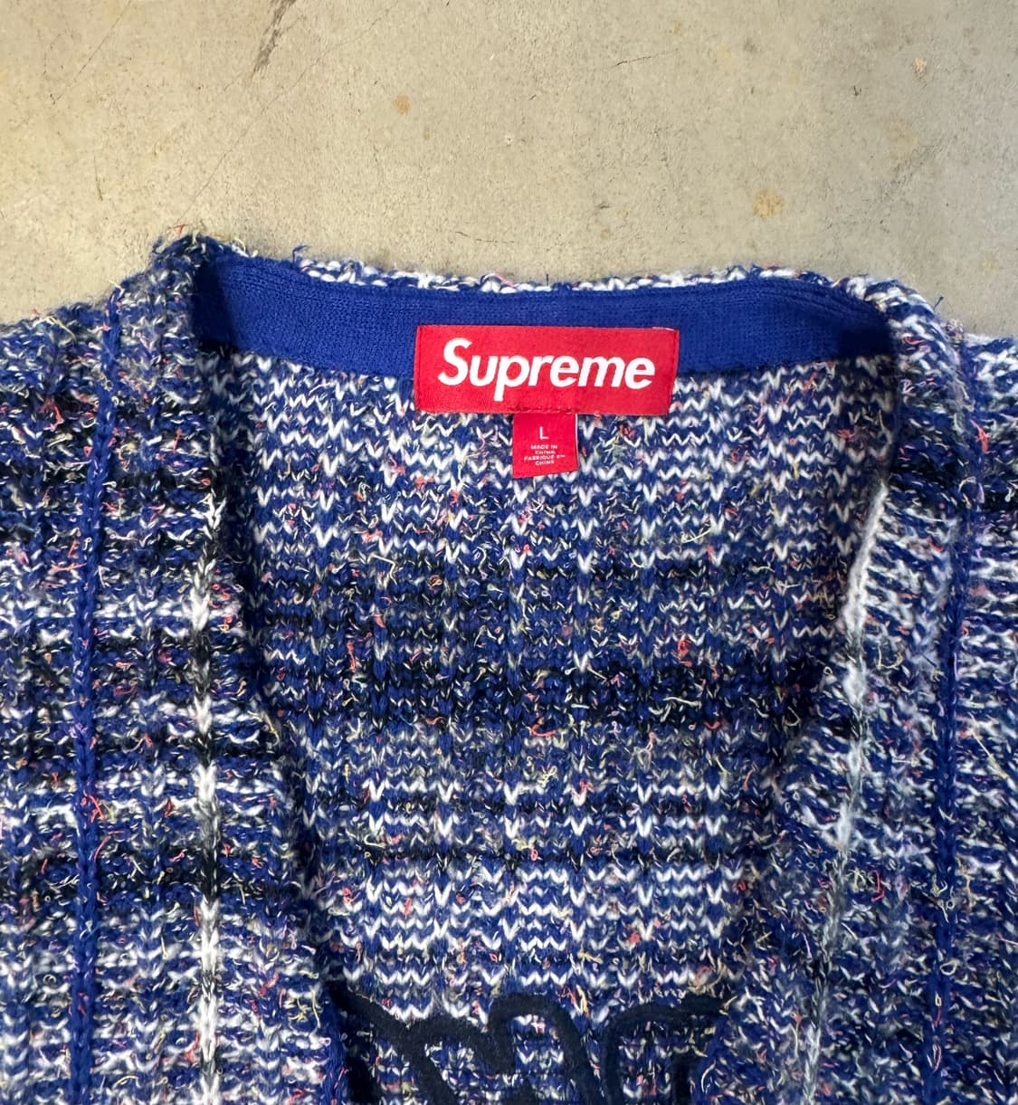 Supreme Speckled Zip Up Sweater Vest XXL Supreme Speckled Zip Up