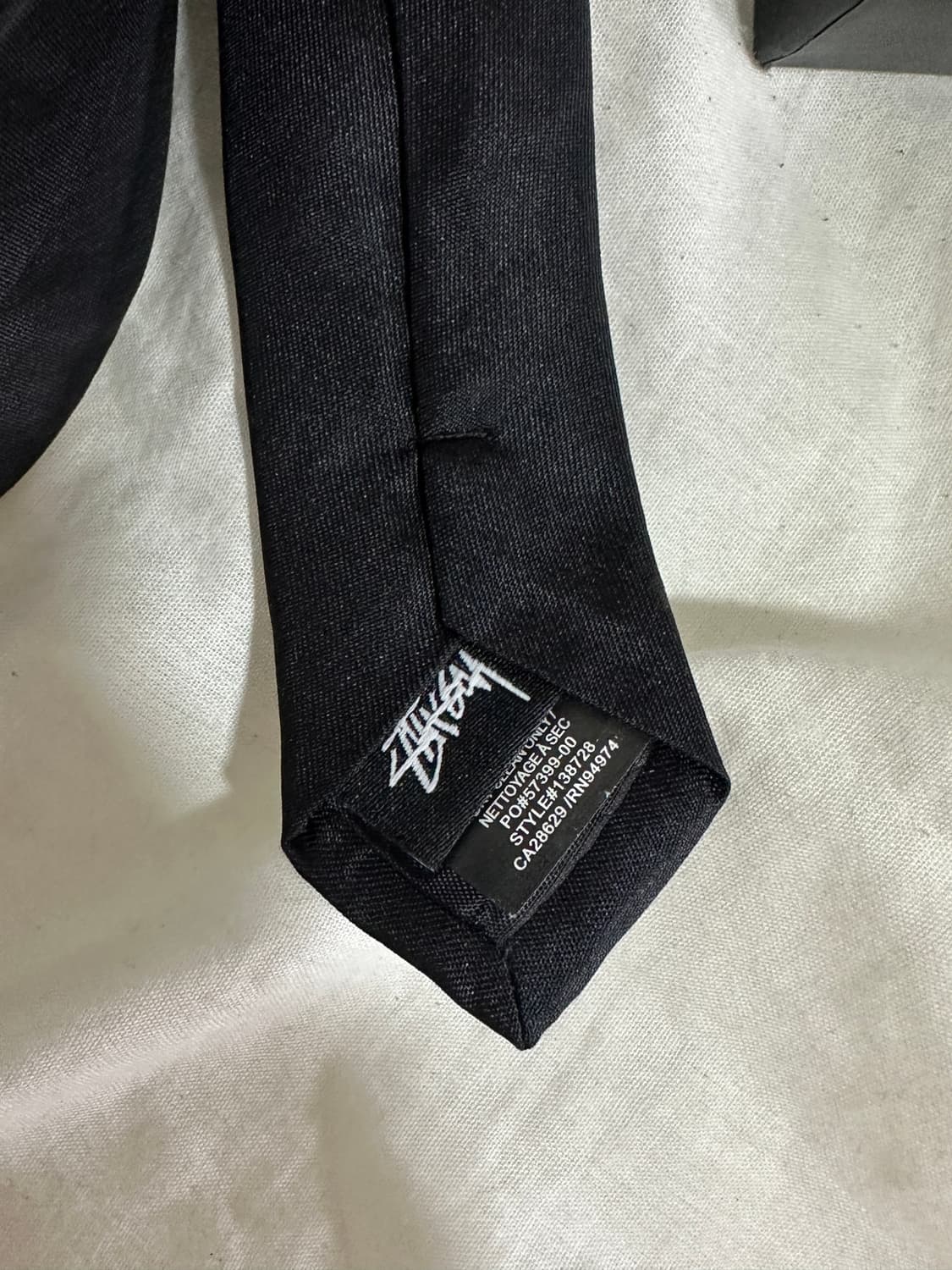 STUSSY 黒ネクタイ STUSSY - stussy ransom jacquard tieの通販 by