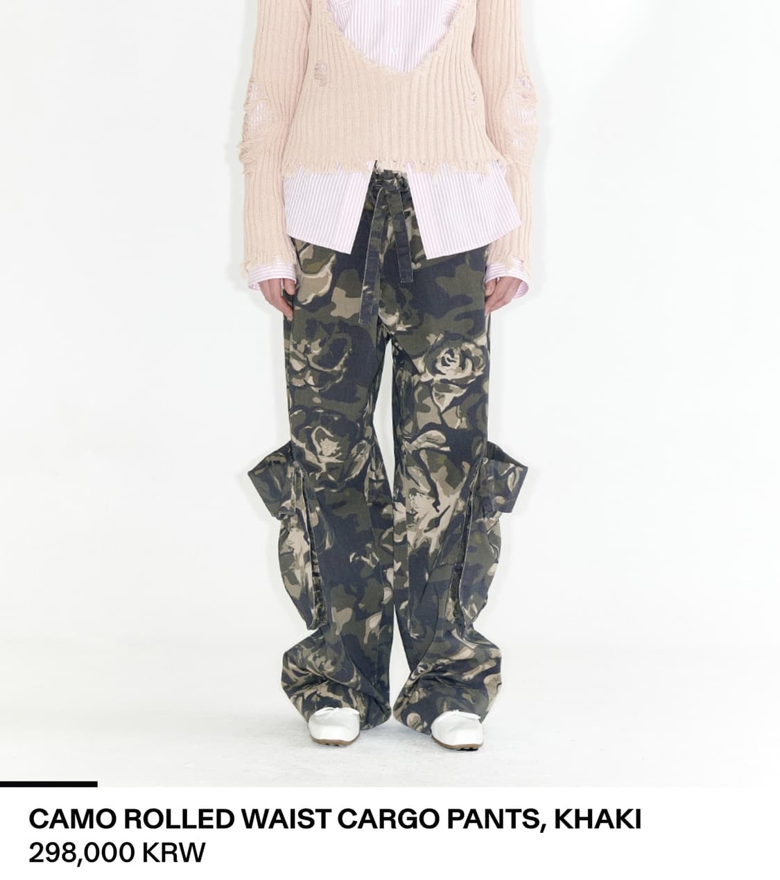 새상품)Open Yy 카모 카고 팬츠 L/XL | 후루츠패밀리