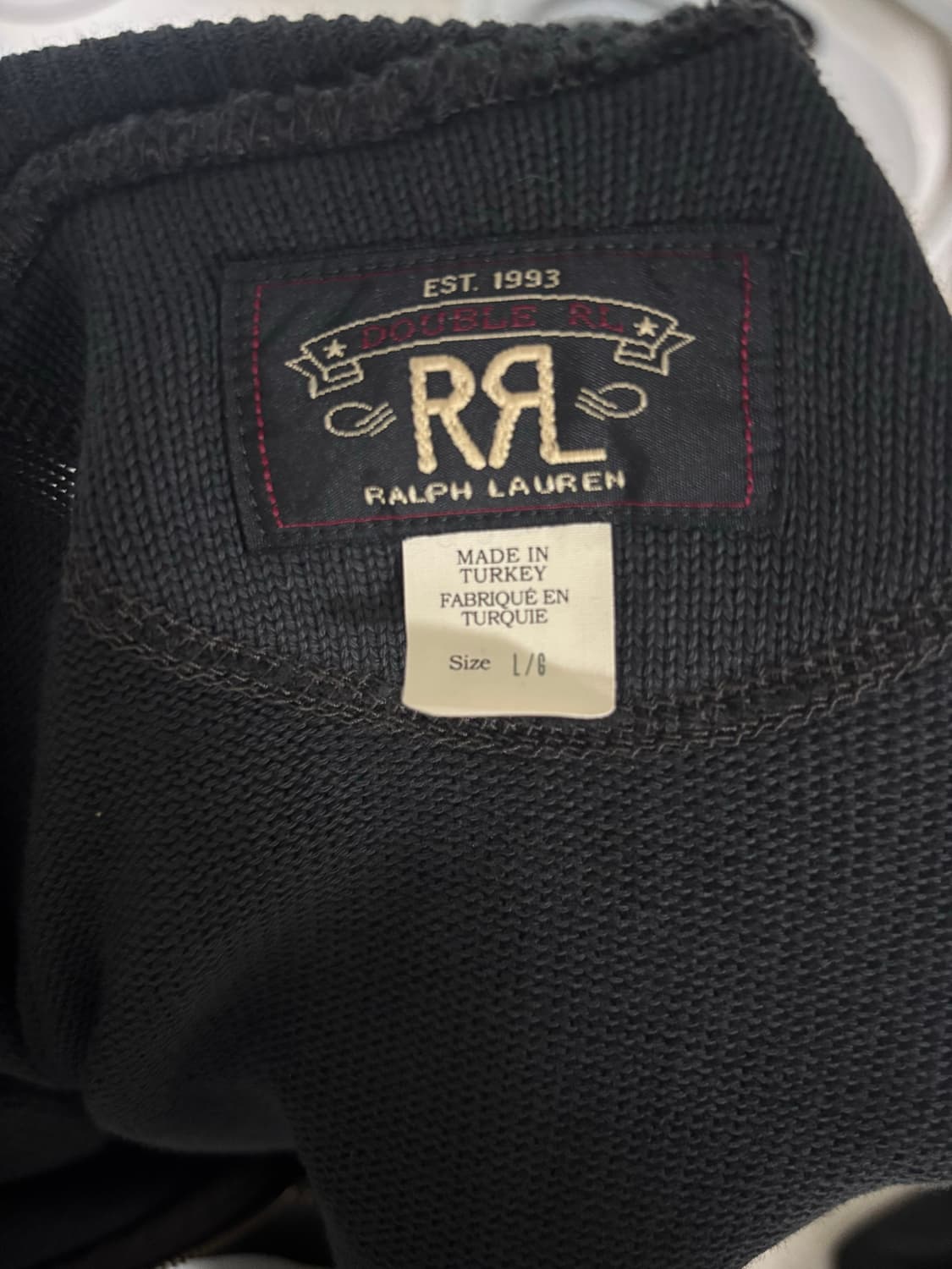 RRL union applique half zip knit (L) | 후루츠패밀리