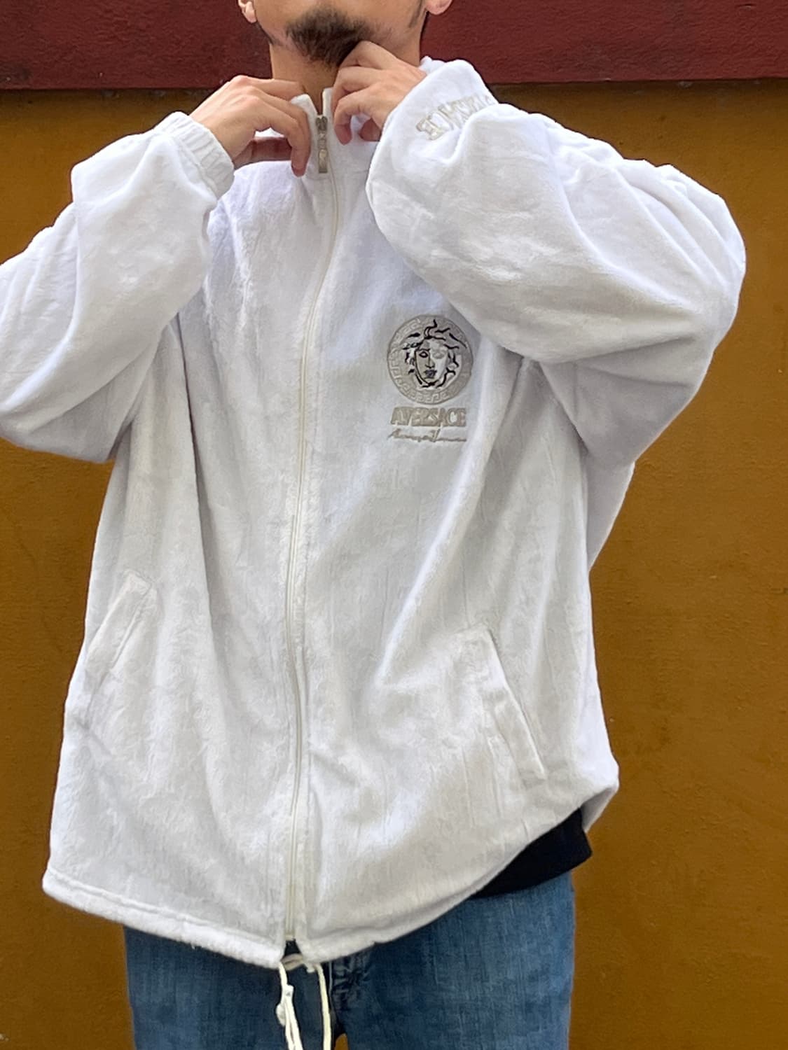 Fleece Jacket Alfredo Versace Jacket Red Versace Jackets Vintage