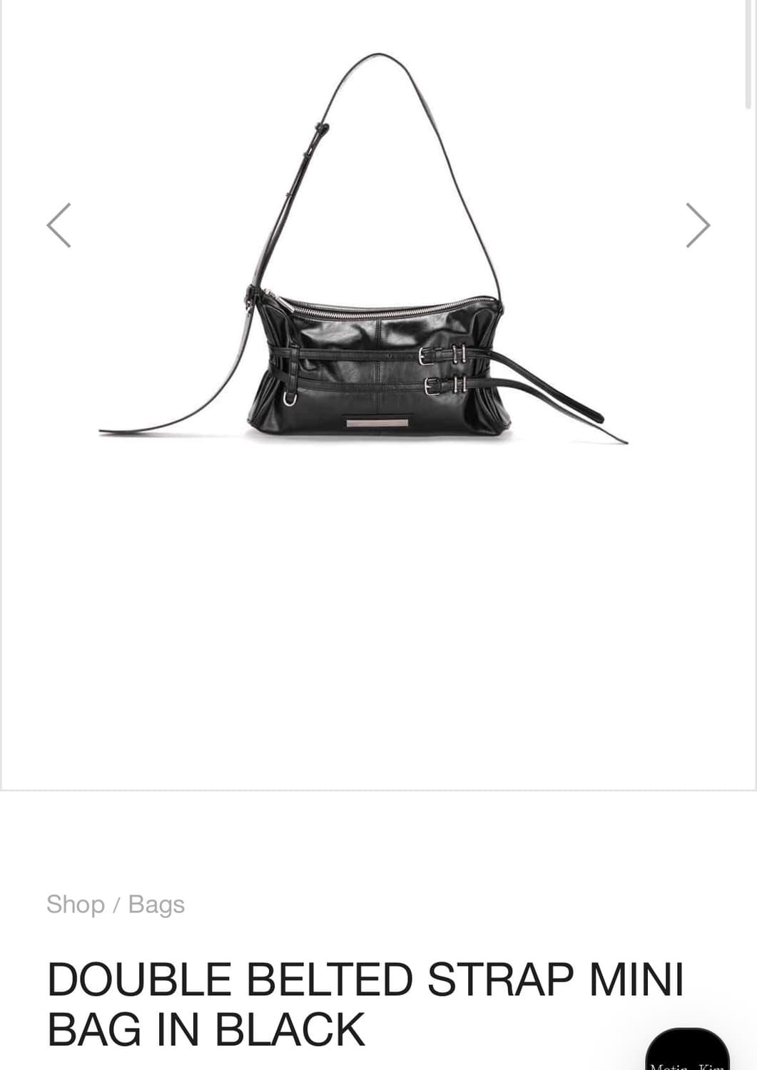 Makin Kim DOUBLE BELTED STRAP MINI BAG ☆MATIN KIM☆DOUBLE BELTED