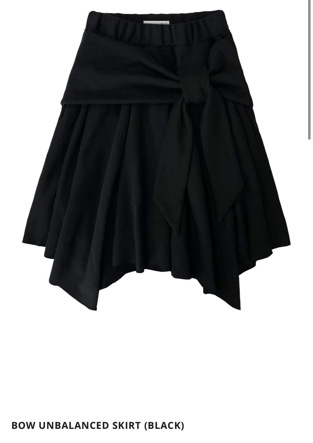 ★chemehc★BOW UNBALANCED SKIRT (BLACK CHECK)★韓国送料込 ☆chemehc☆BOW UNBALANCED SKIRT (BLACK CHECK)☆韓国送料込