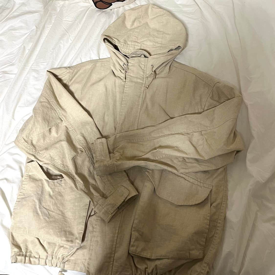 Stussy short parka waxed Linen | 후루츠패밀리