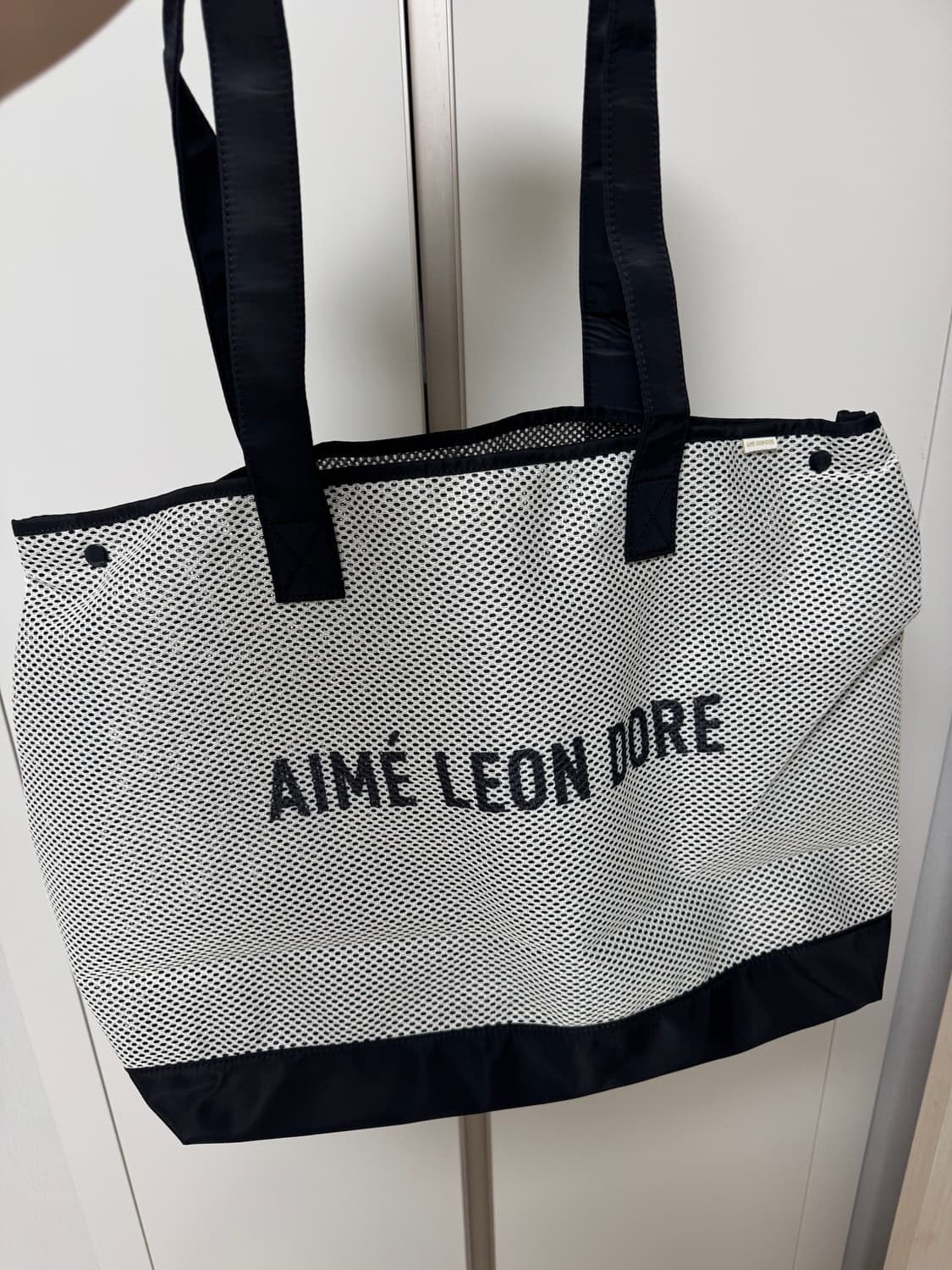 aime' leon dore メッシュトートバッグ 에메레온도르 크로셰 토트백