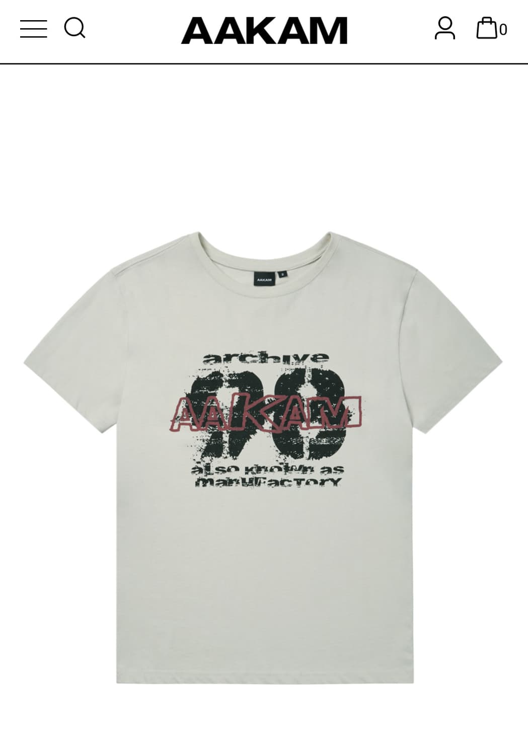 AAKAM ■ Painted 98 Half Top 1size) 아캄 반팔 Painted 98 Half Top | 후루츠패밀리
