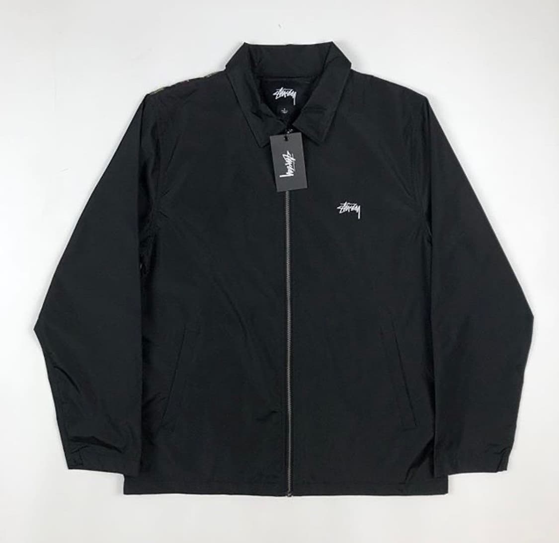ジャケット・アウター STUSSY Leopard Panel Jacket STUSSY Men's LEOPARD PANEL Shell Jacket - Black - Small