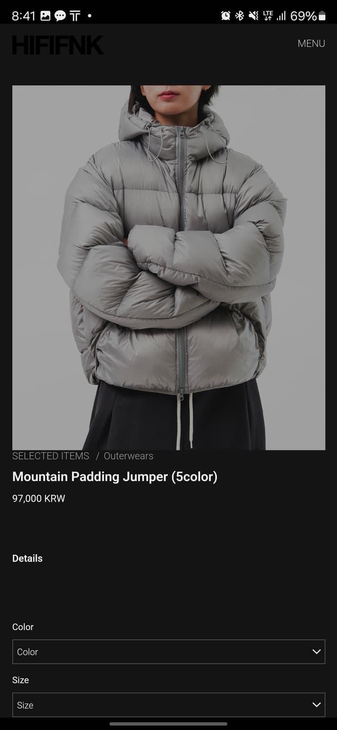 하이파이펑크 Mountain Padding Jumper 패딩 | 후루츠패밀리