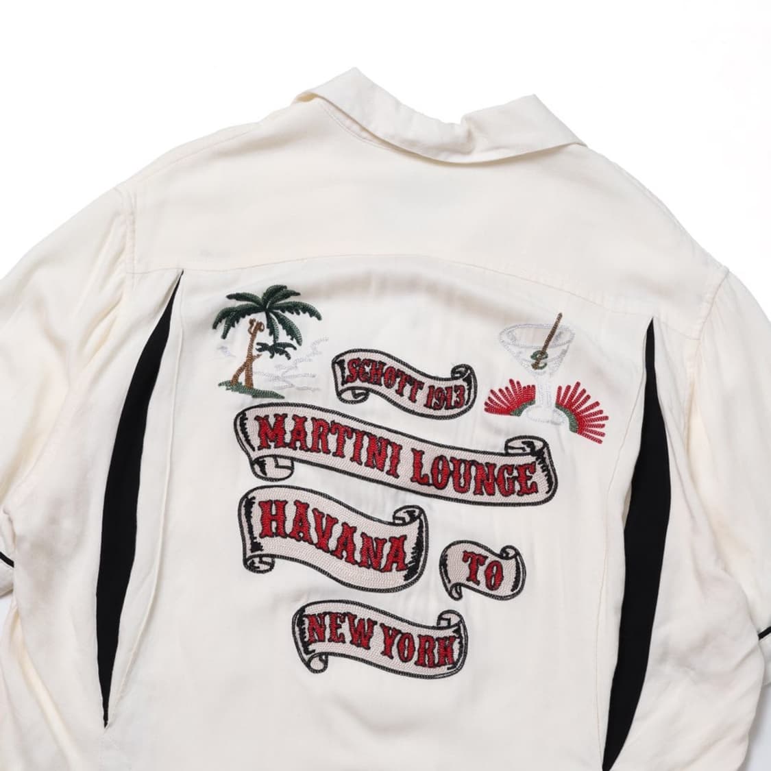 쇼트 SCHOTT Embroidered Bowling Shirt | 후루츠패밀리