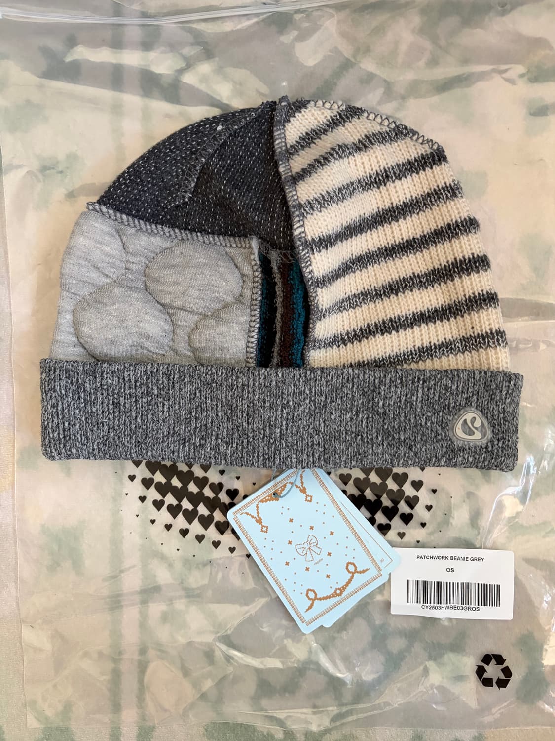 새상품) Coyseio patchwork beanie grey | 후루츠패밀리