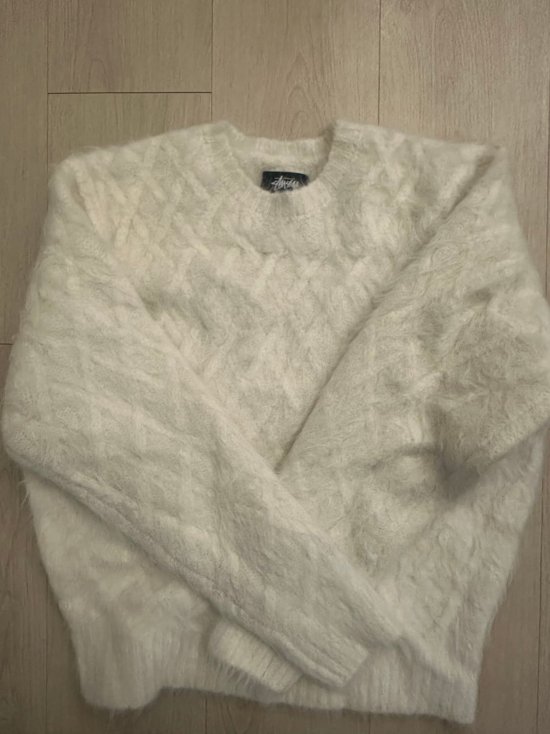 23AW/stussy Fuzzy Lattice Crew | 후루츠패밀리