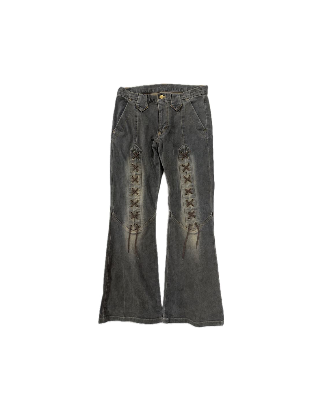 00'S Tornado Mart lace-up flared jeans | 후루츠패밀리