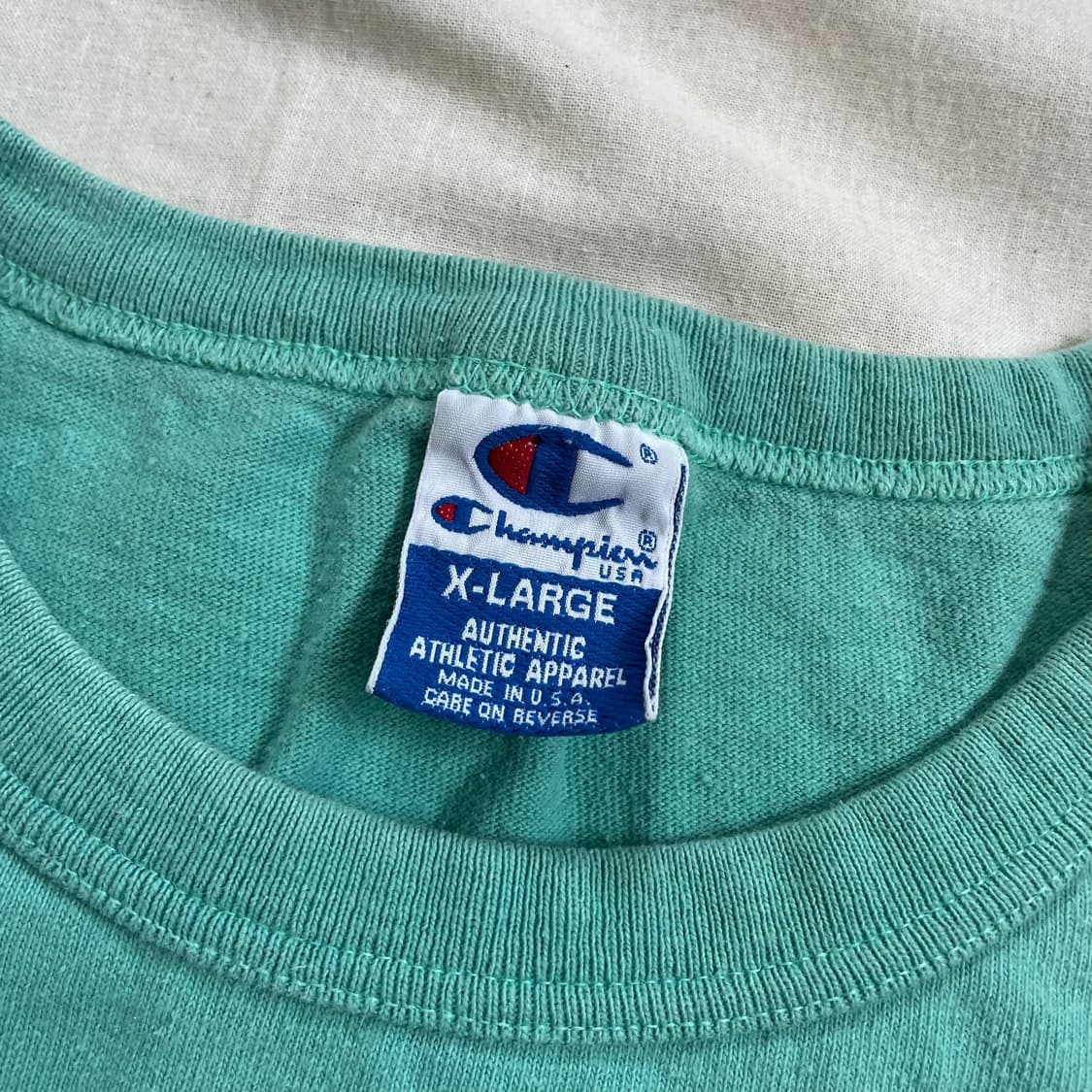 1990's Made In USA Champion Fade T-Shirt | 후루츠패밀리 1990's Made In USA Champion Fade T-Shirt | 후루츠패밀리