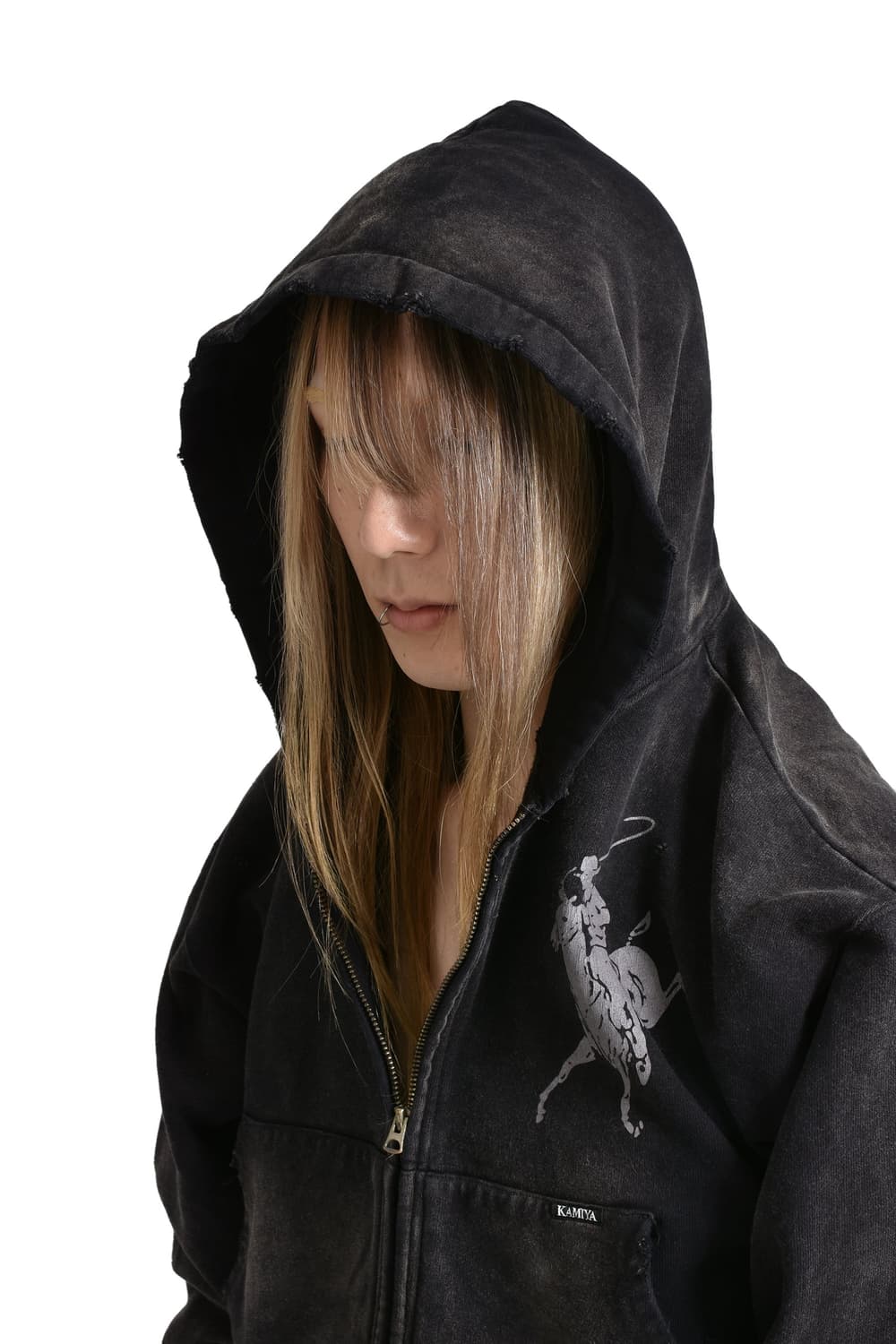 トップス KAMIYA 24fw RODEO BREACHED ZIPUP HOODIE Maison MIHARA YASUHIRO ONLINE STORE（ミハラヤスヒロ