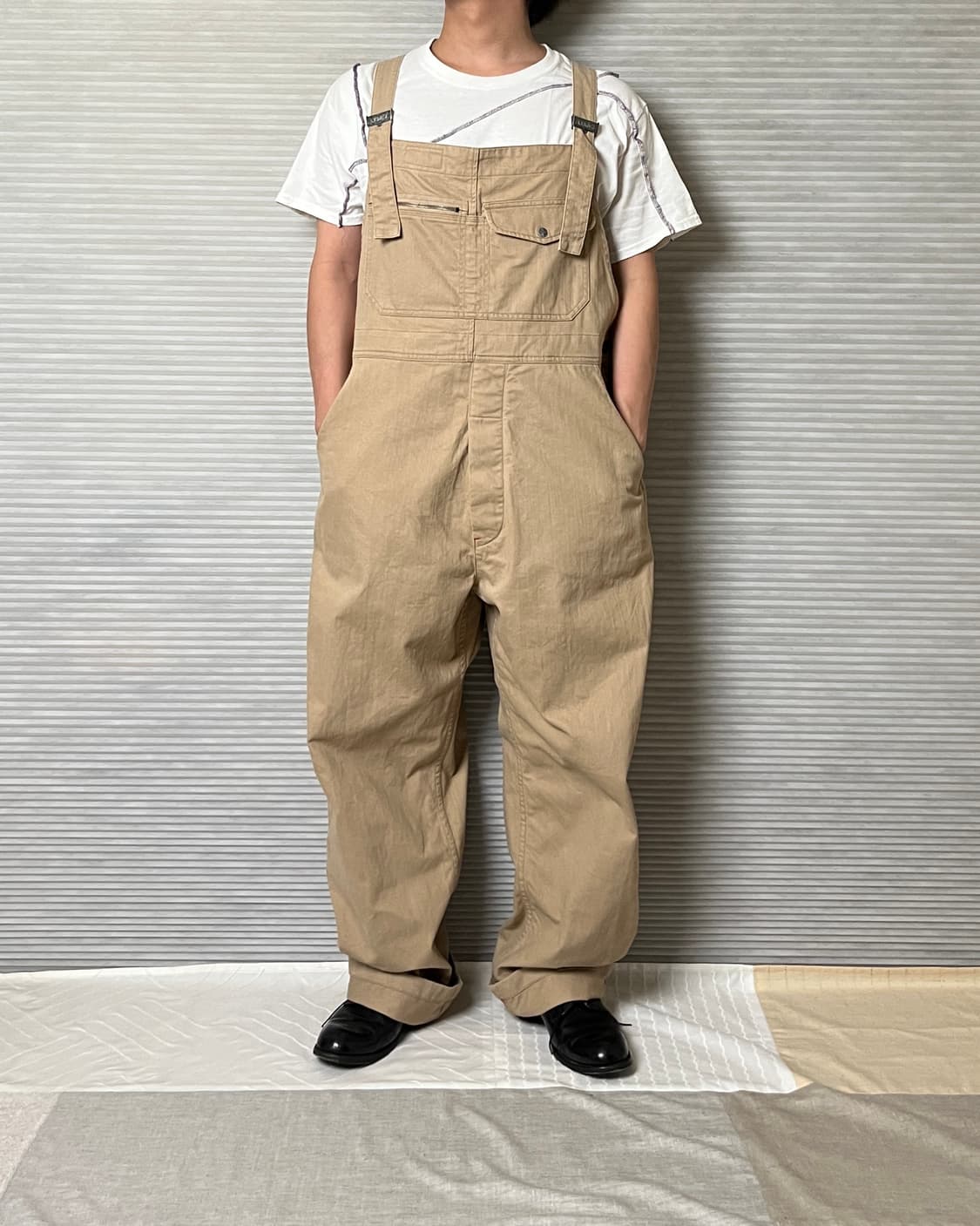 週末特価‼︎ Nigel Cabourn CARPENTER DUNGAREE Naval Dungaree in Black Navy (Cotton Ripstop) This Nigel