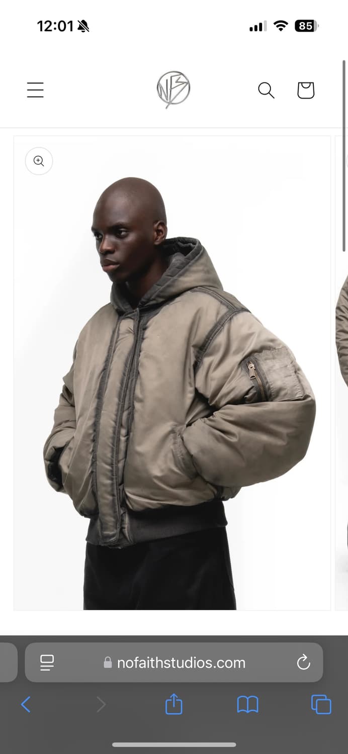 Nofaithstudios reversible bomber XL REVERSIBLE HOOD BOMBER JACKET