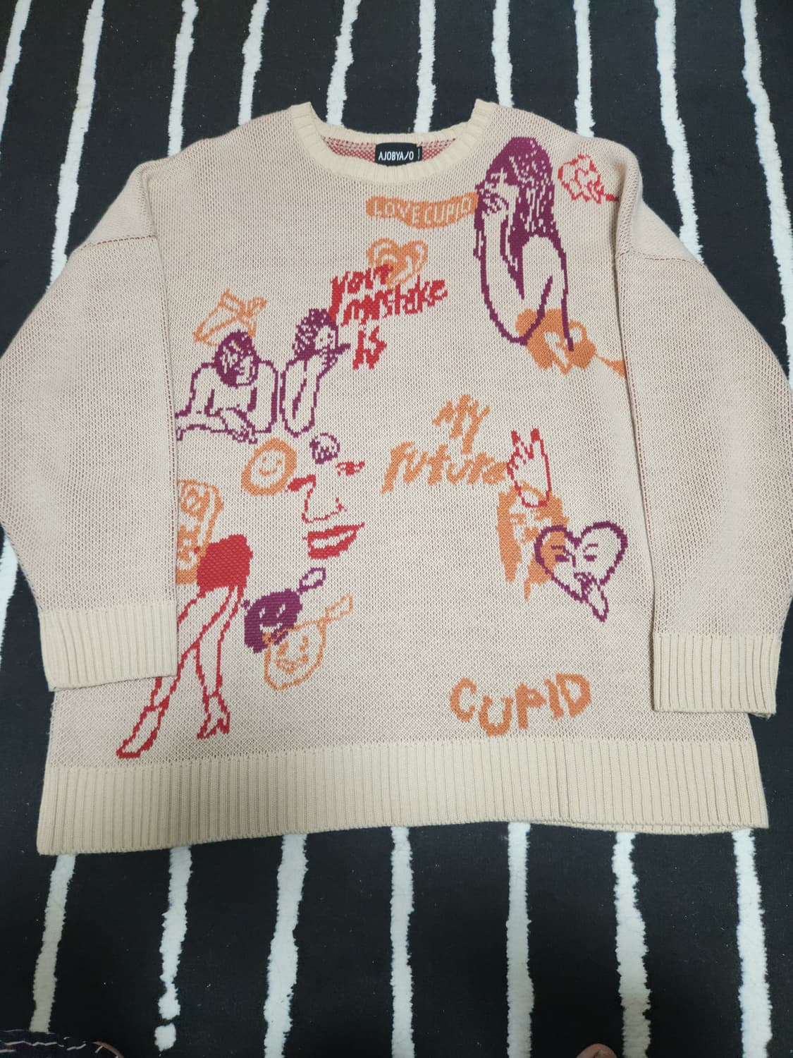 Ajobyajo Oversized Itaewon Story Sweater | 후루츠패밀리 Ajobyajo Oversized Itaewon Story Sweater | 후루츠패밀리