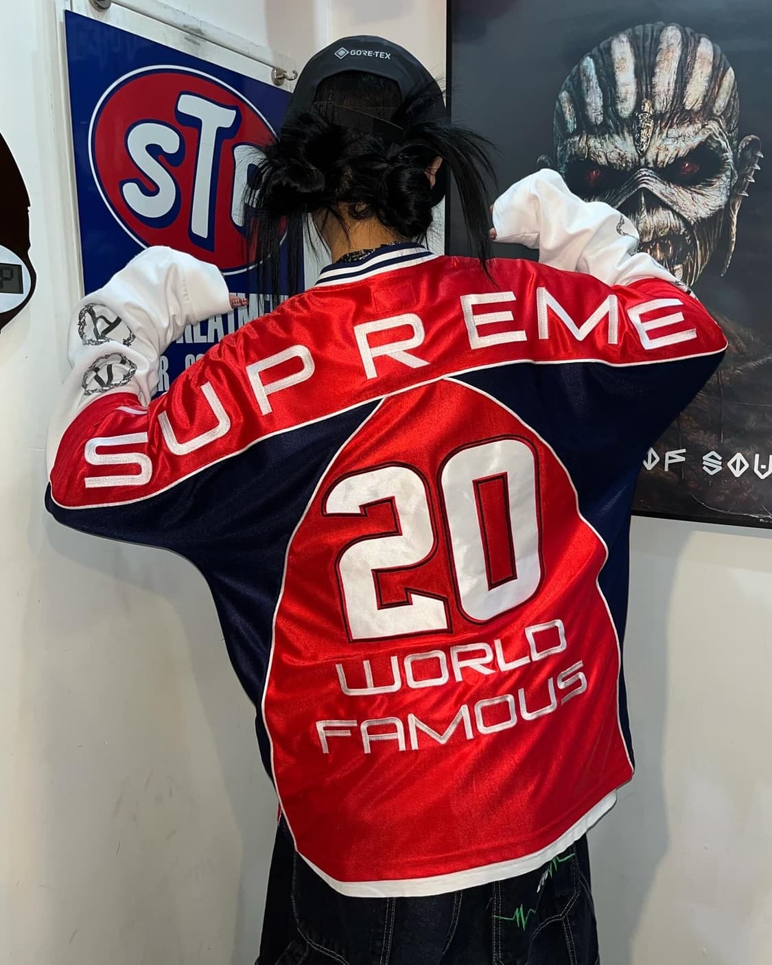 Supreme Paneled Red Jersey - 20FW | 후루츠패밀리