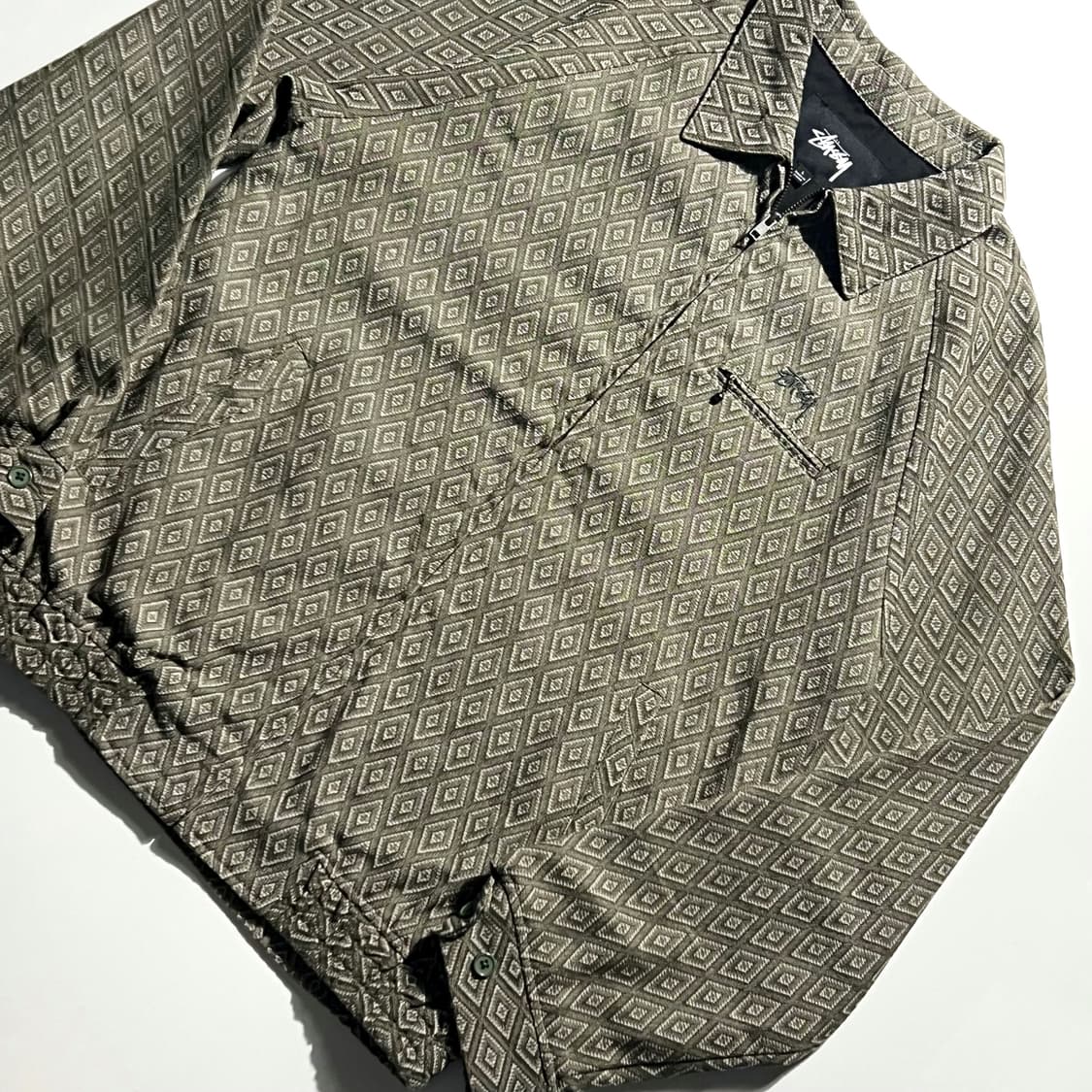 【即完品】stussy Bryan Diamond Jacket Mサイズ stussy Bryan Diamond Jacket M