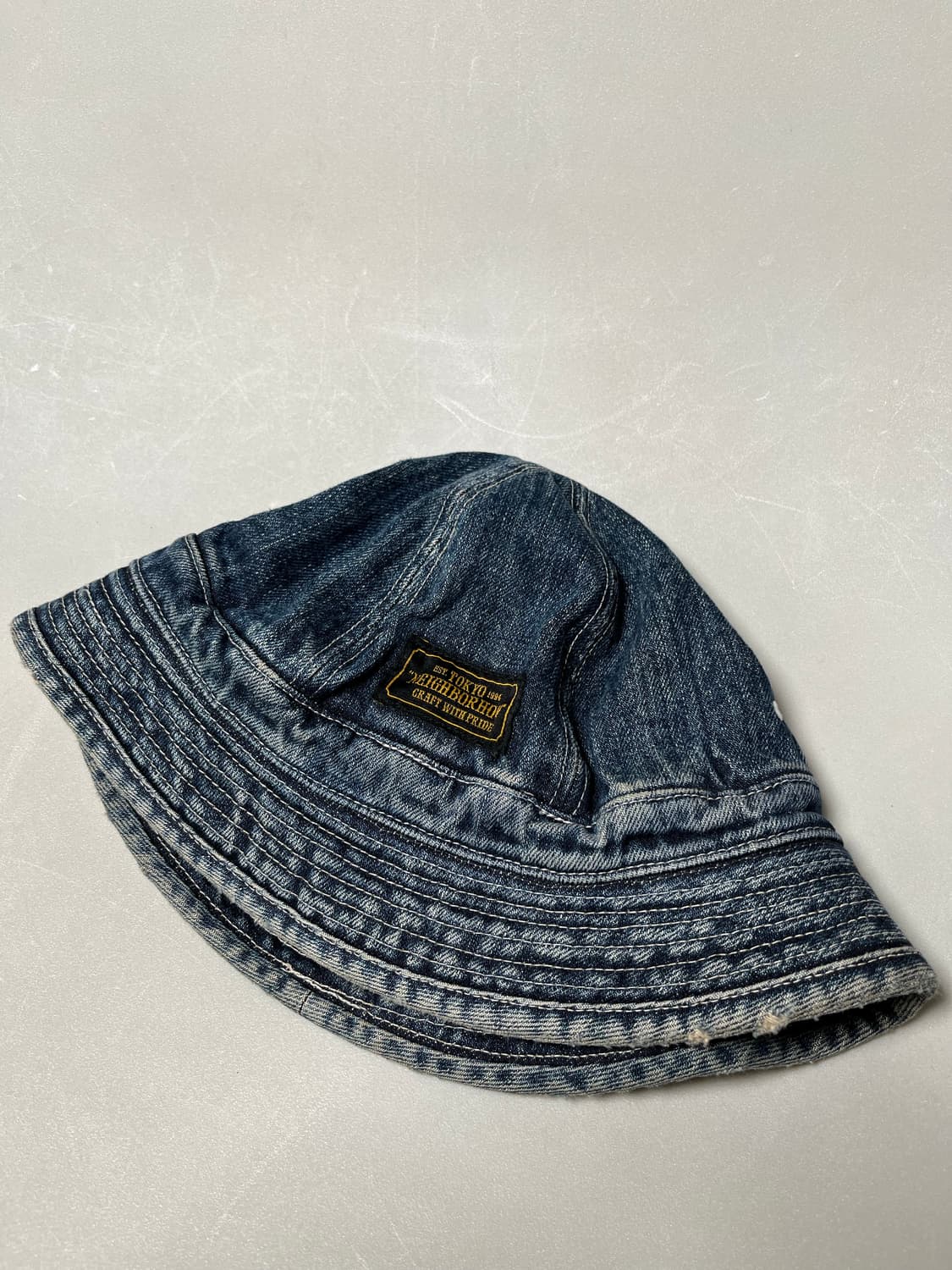 neighborhood fade denim ball hat L Blue Fade Denim Ball Bucket