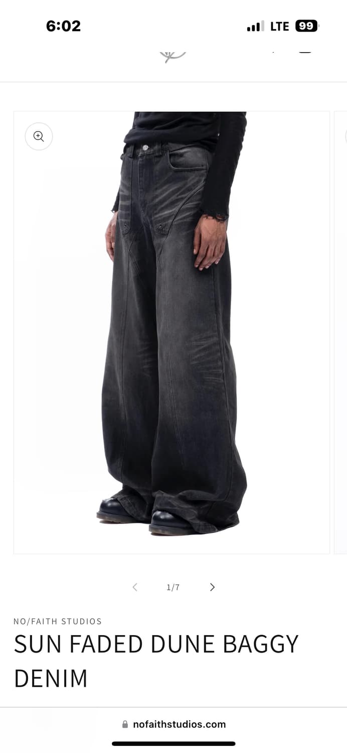 No Faith Studio SUN FADED BAGGY DENIM | 후루츠패밀리