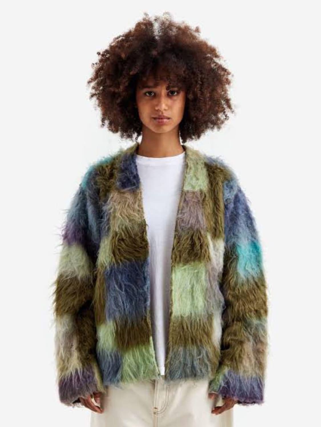 PERVERZE brushed jacquard knit cardigan PERVERZE Brushed