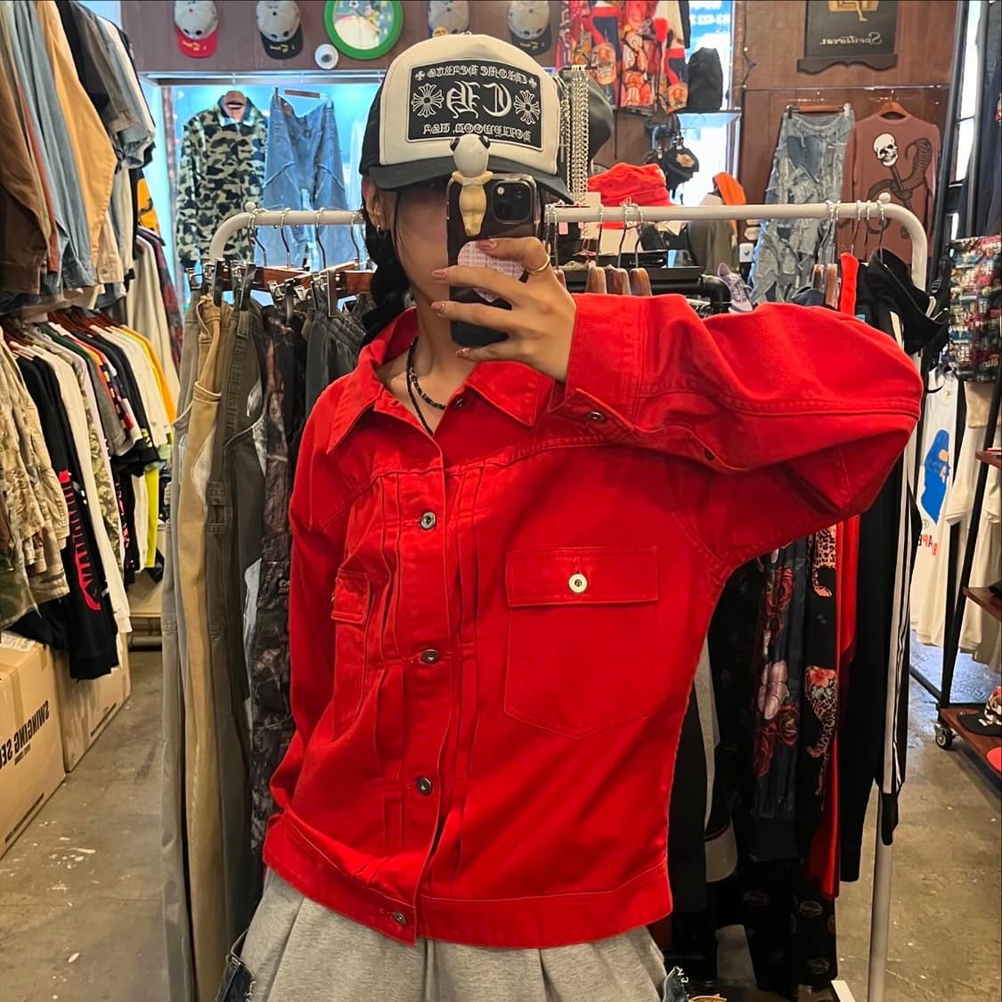 CHECK ZIP WORK JACKET CPFM human made L CACTUS PLANT FLEA MARKET