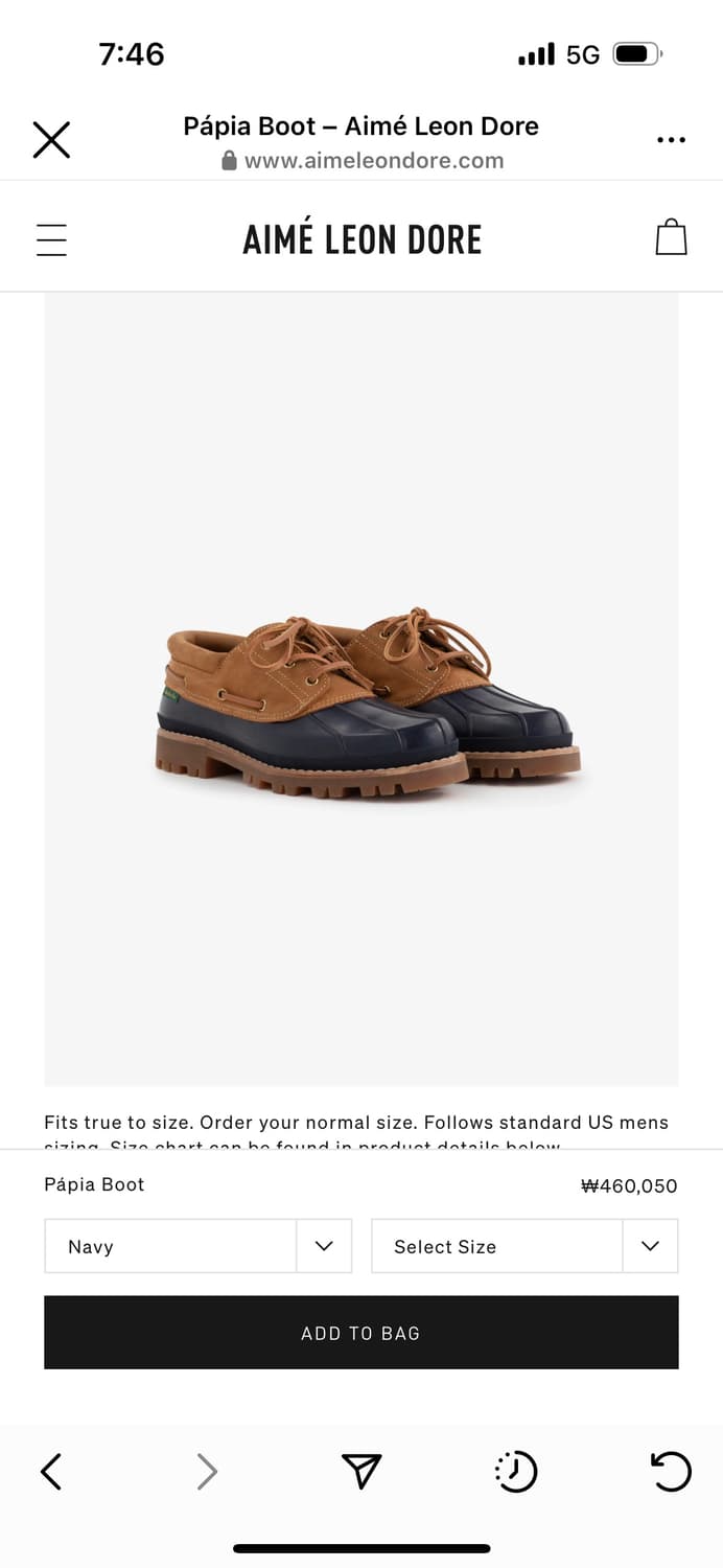 靴 FW22 Aime Leon Dore papaia boot navy FW22 Aime Leon Dore papaia boot navy