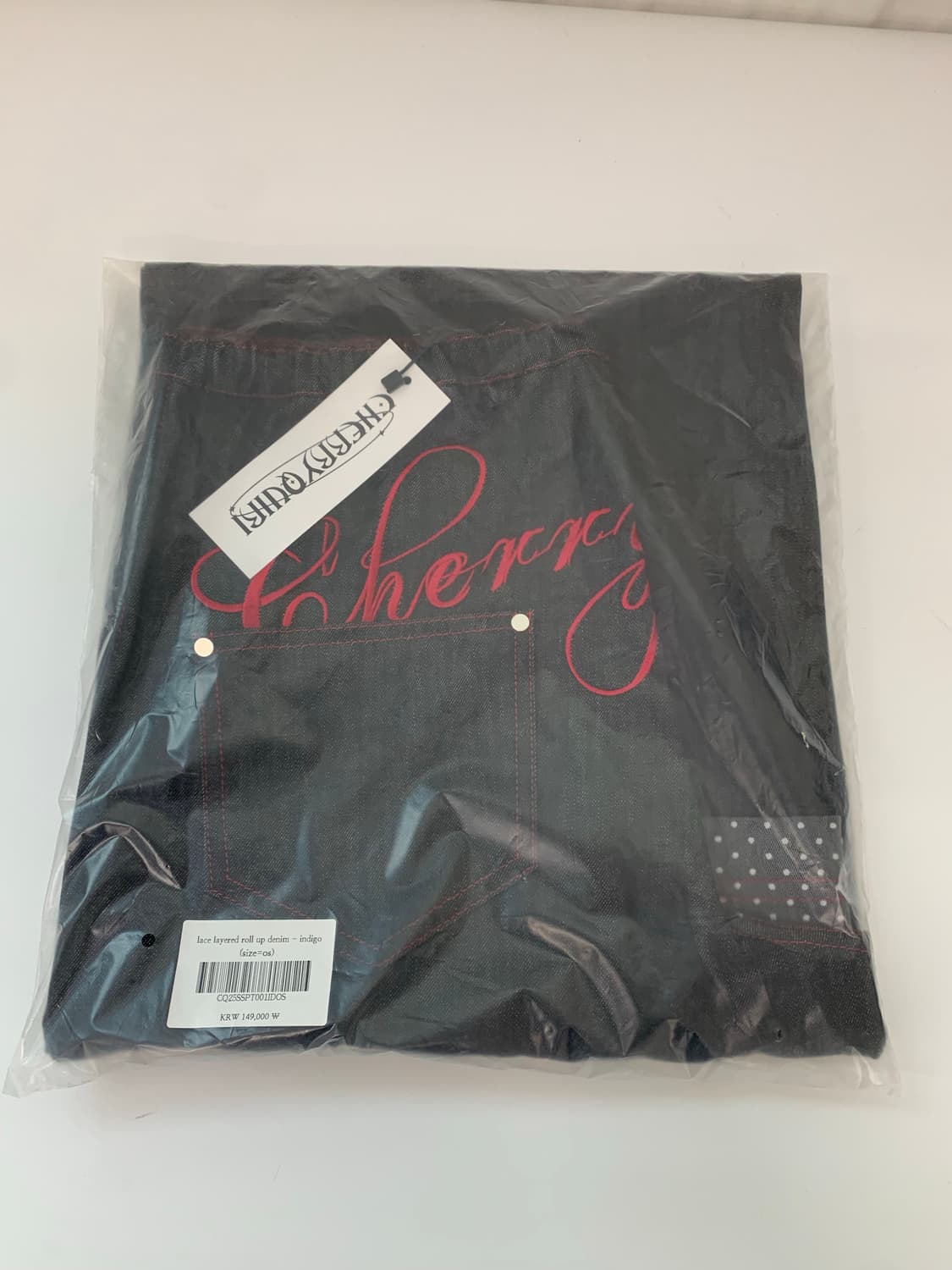 CHERRYQUIRI LACE LAYERED ROLL UP DENIM - | 후루츠패밀리