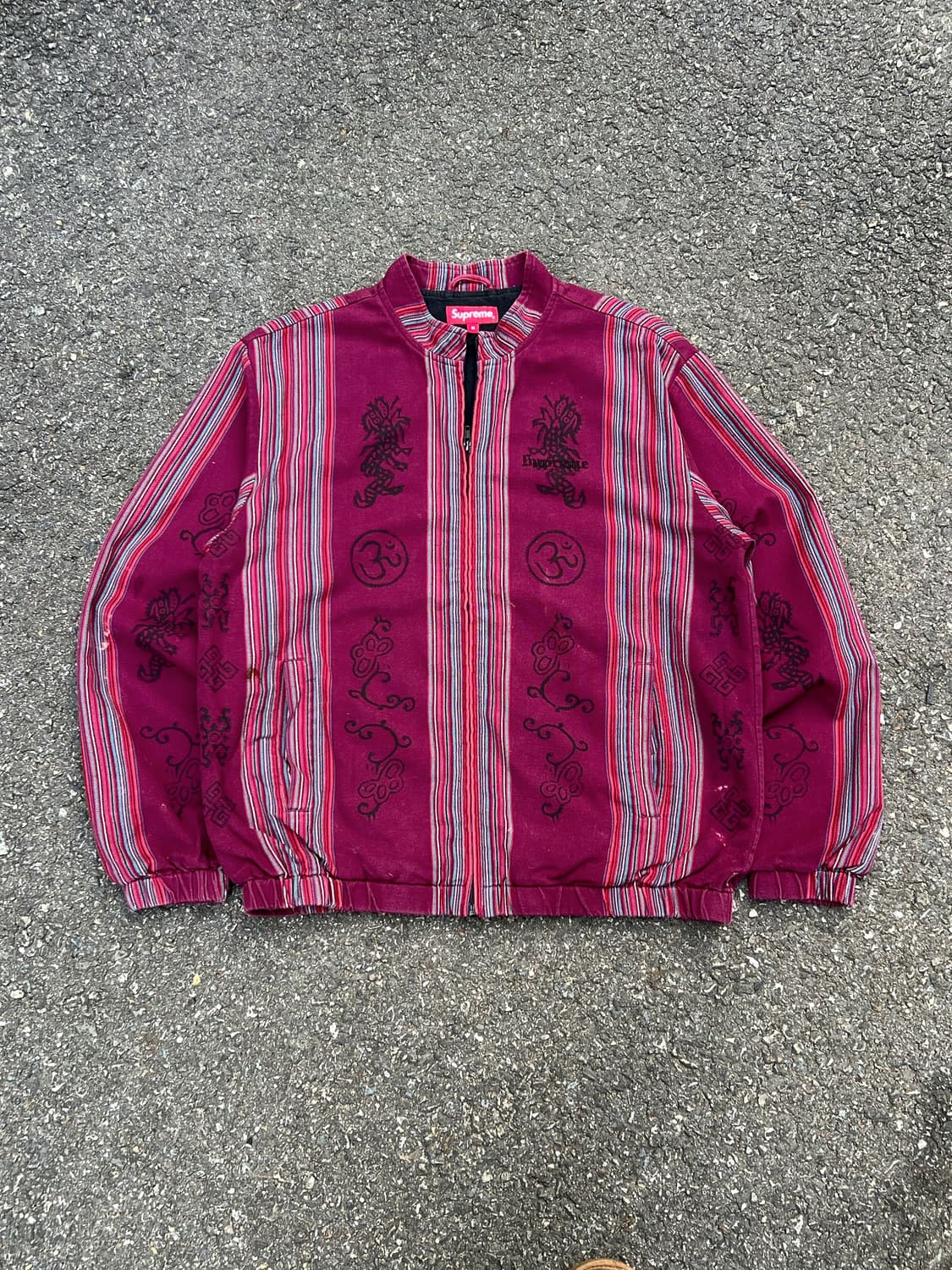 supreme 18ss Woven Batik Jacket (Purple) | 후루츠패밀리