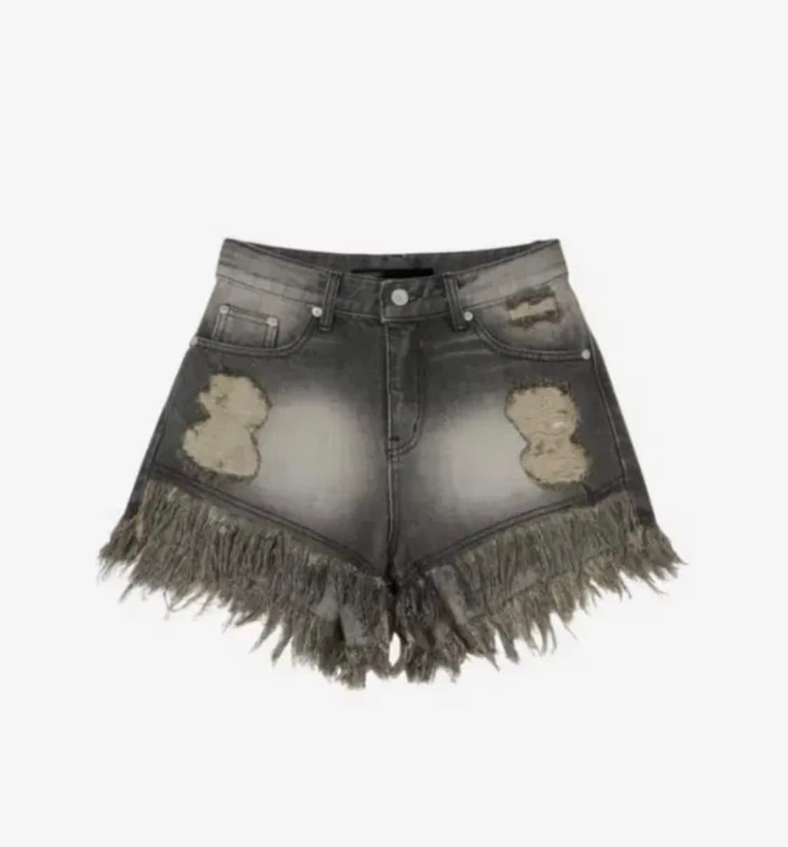 BOHEMSEO DAMAGE WASHING SHORTS , GRAY | 후루츠패밀리