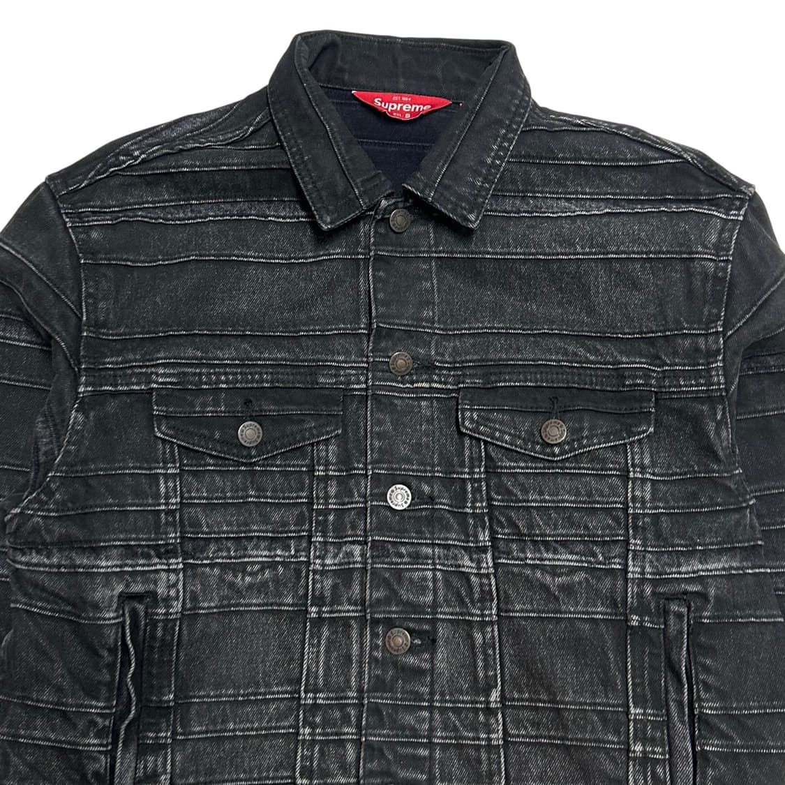 supreme Denim Trucker Jacket XL Supreme Jacquard Logos Denim
