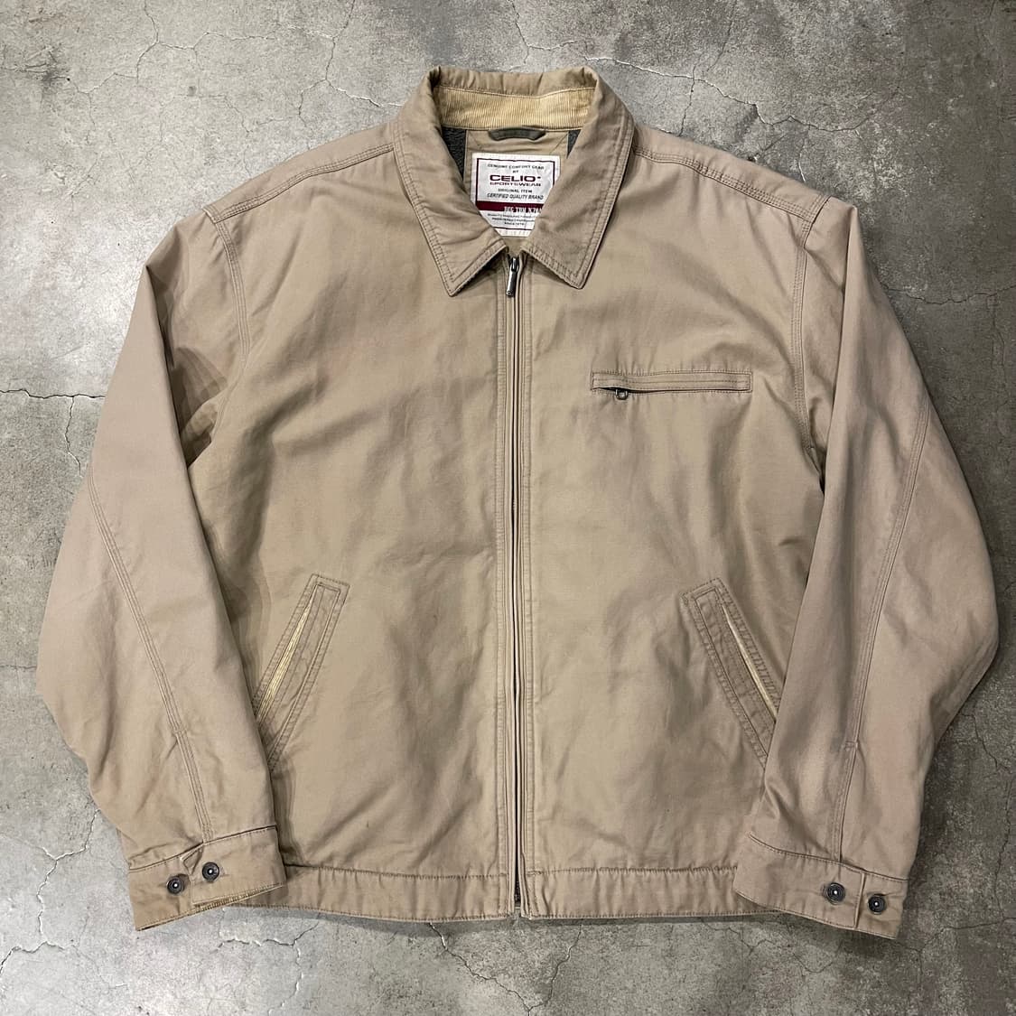 【希少】celio work jacket Vintage Celio Mens Utility Work Jacket XL Tan 100% Cotton