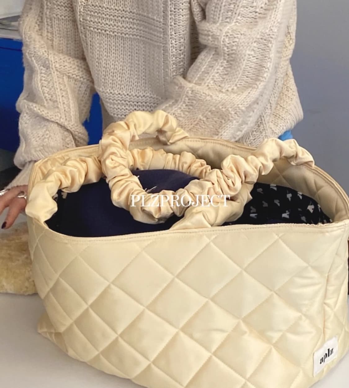 PLZPROJECT square quilting bag | 후루츠패밀리