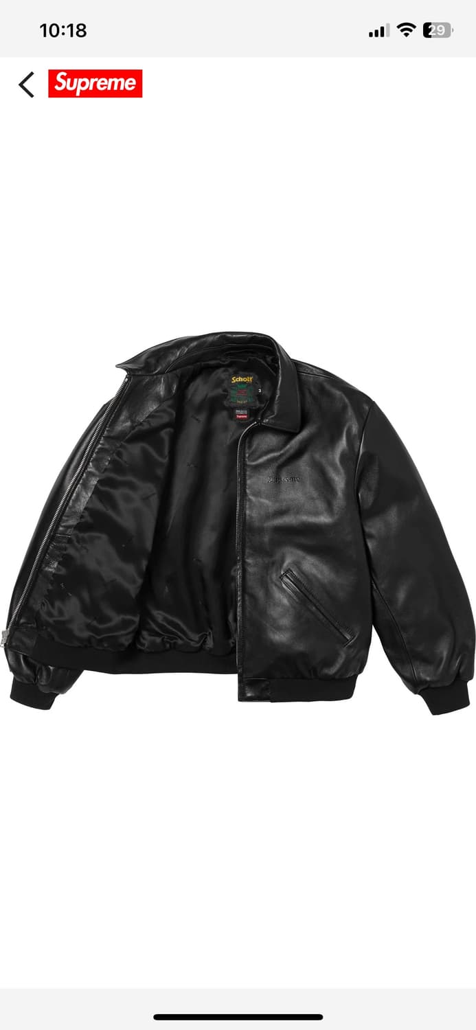 ジャケット・アウター Supreme Schott Hooded Leather Bomber S Supreme®/Schott® Hooded Leather Bomber Jacket | Supreme 24ss
