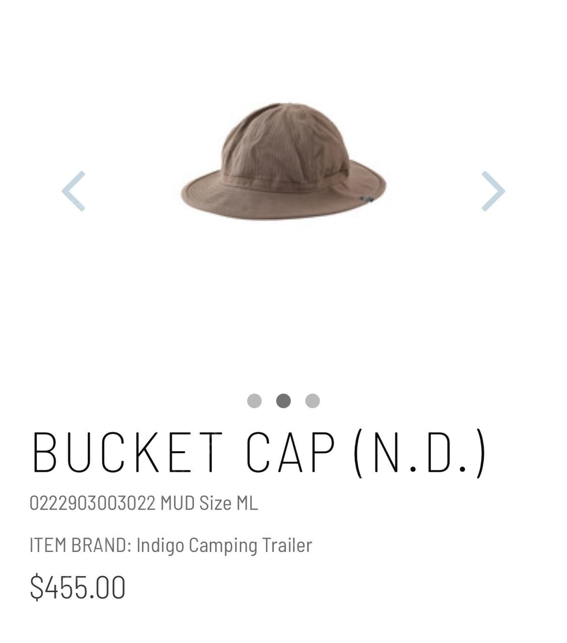 visvim 비즈빔 ict 22aw bucket cap nd ml mud | 후루츠패밀리
