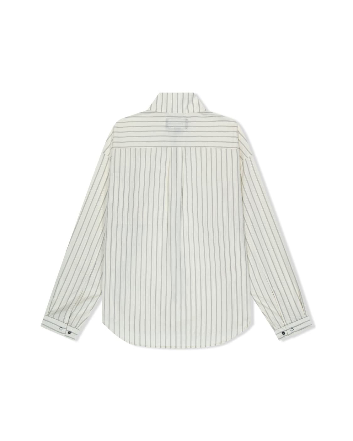 スウェット・トレーナー YESEYESEE Hi Neck Two Way Zip Up Shirt White YS251WSHTL01WHT yeseyesee® :: Hi Neck Two Way Zip Up Shirt White