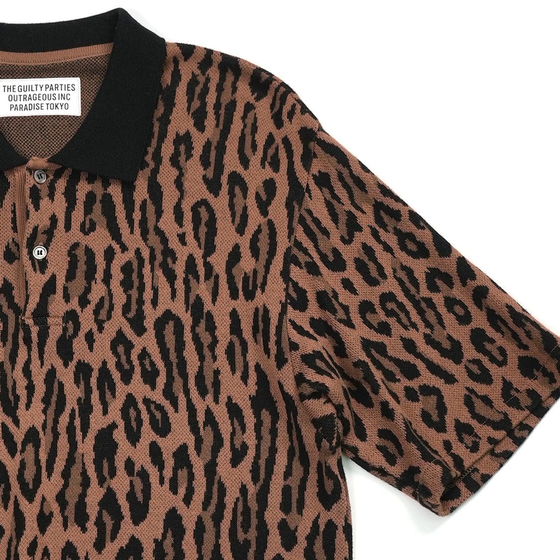 WACKOMARIA LEOPARD KNIT JACQUARD POLO WACKOMARIA LEOPARD KNIT POLO