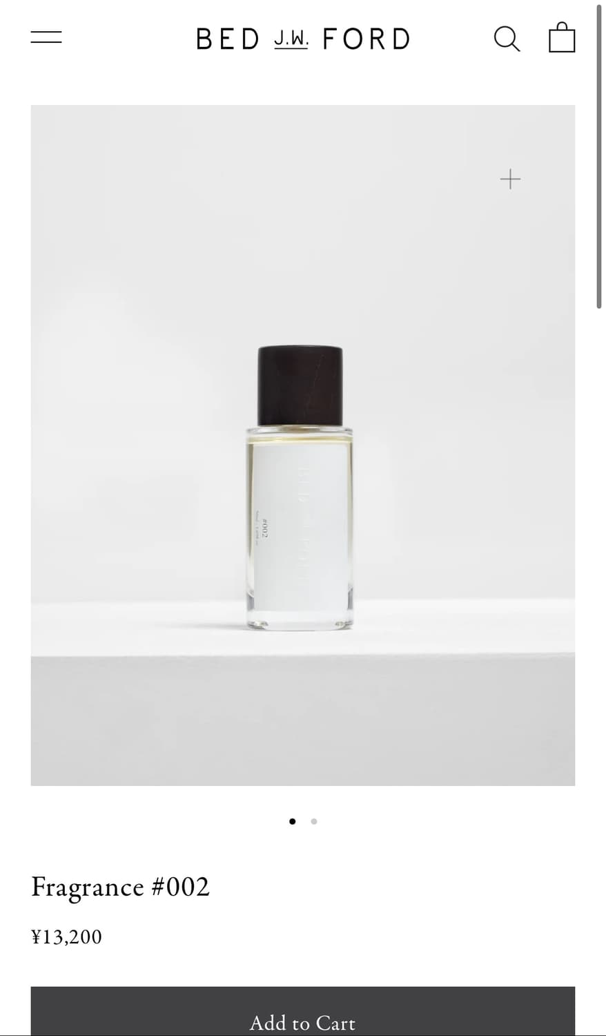 BED j.w. FORD Fragrance #002. ワンプッシュのみ使用