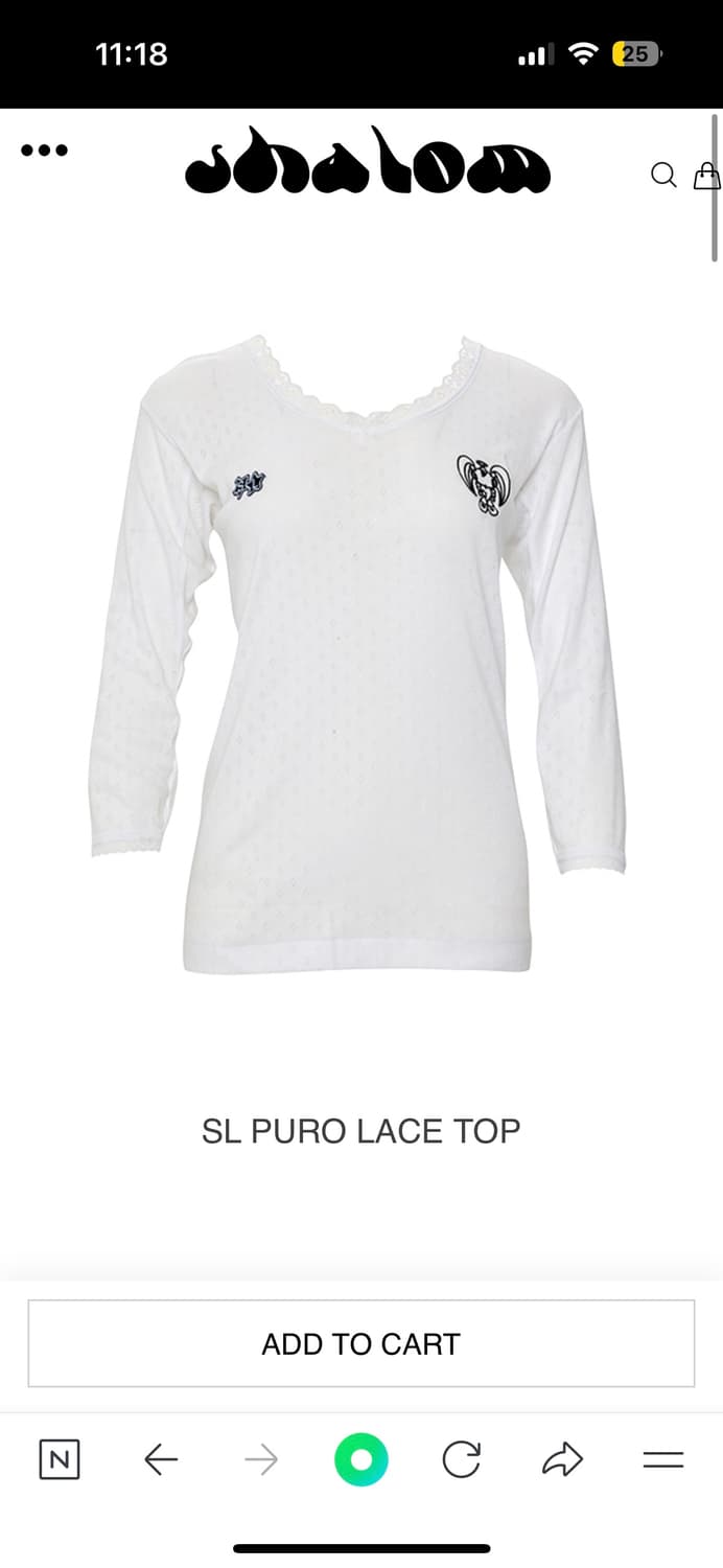 shalomclub SL PURO LACE TOP ホワイト SL PURO LACE TOP : @s.h.a.l.o.m.c.l.u.b