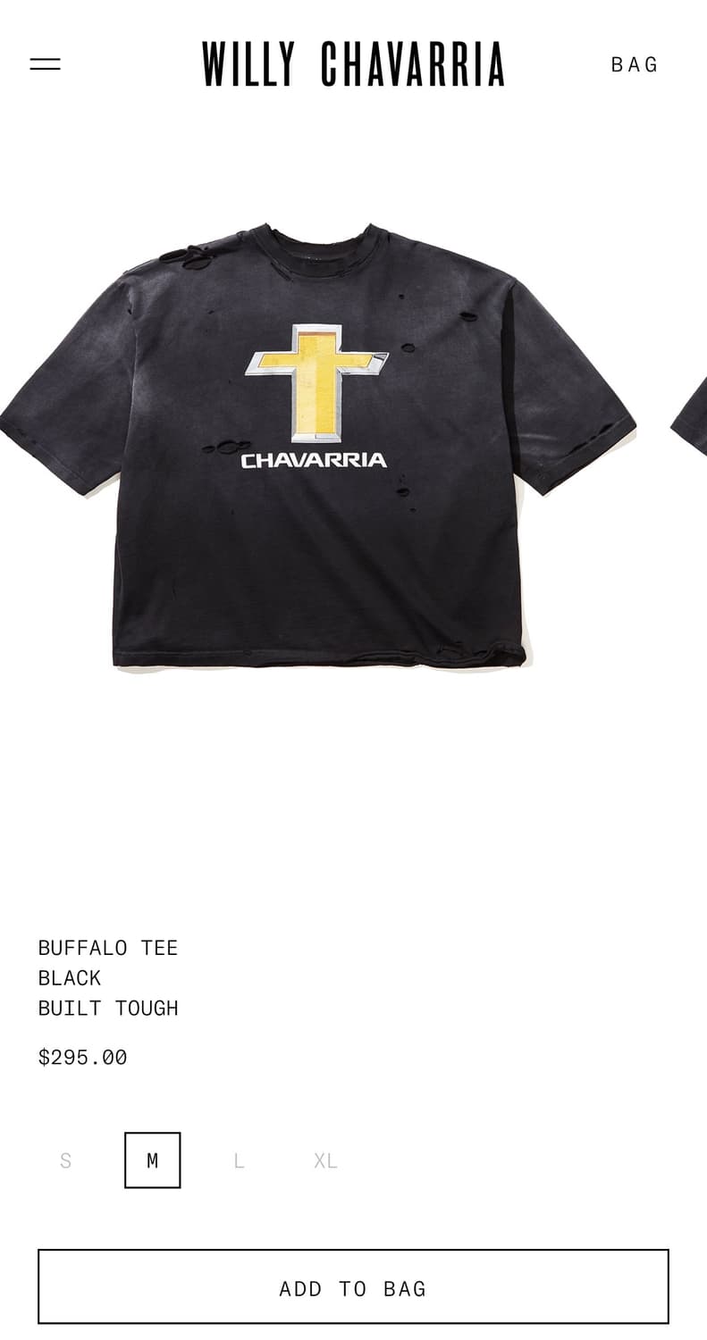 WILLY CHAVARRIA】BUFFALO TEE BUILT TOUGH