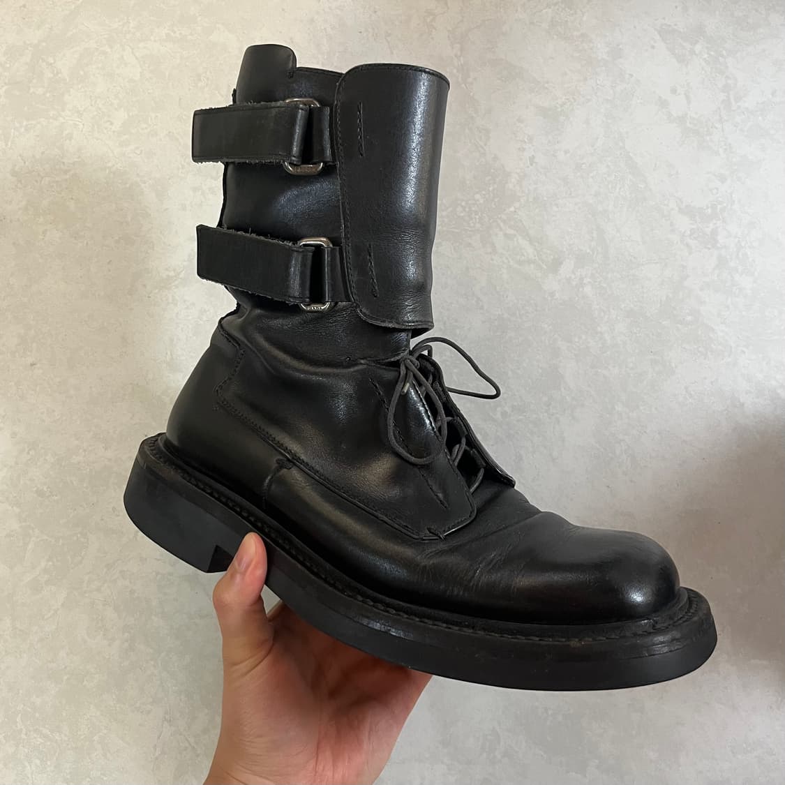Prada 99 FW Runway combat Boots | 후루츠패밀리