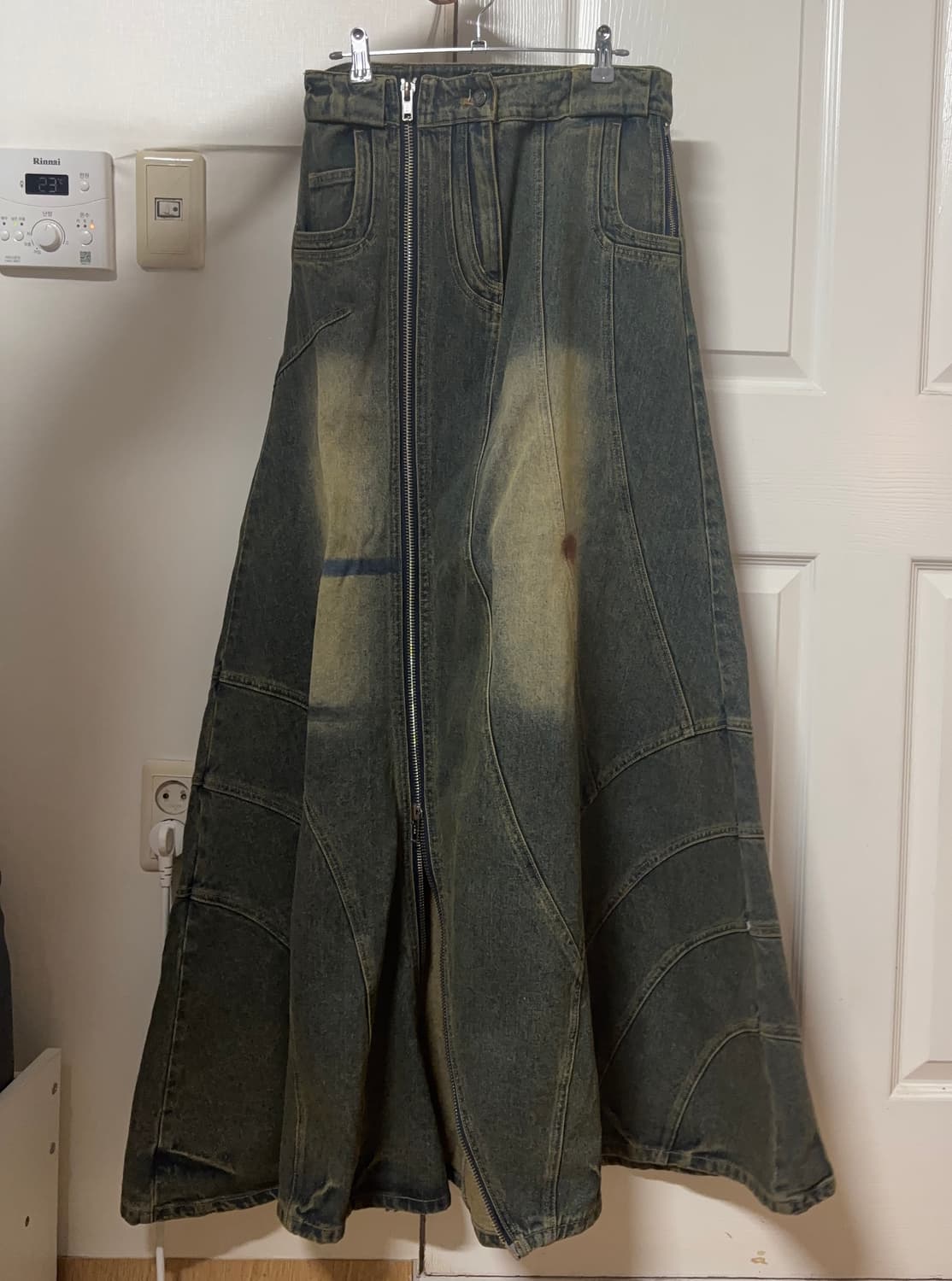 NO/FAITH STUDIOS WAVE DENIM SKIRT DESSER | 후루츠패밀리