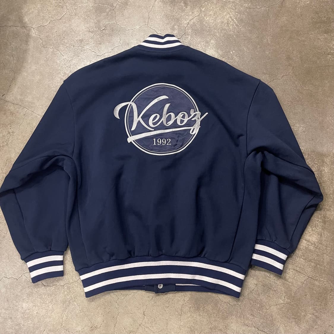 ジャケット・アウター KEBOZ BB LOGO SWEAT VARSITY JACKET Keboz - SATIN VARSITY JACKET (size-L) ¥16000+tax | KODONA in